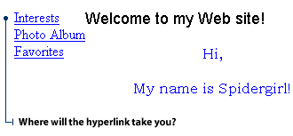 Try some hyperlinks in your web site